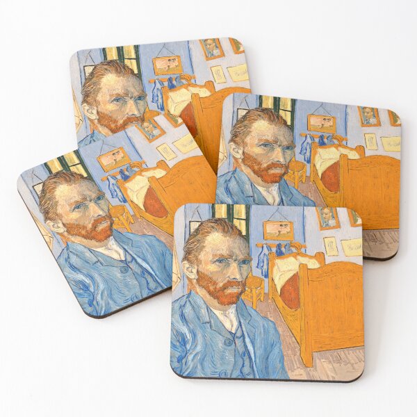 Item preview, The self-portrait of Vincent van Gogh in front of the Bedroom in Arles - digital recreation designed and sold by NickoPrints.