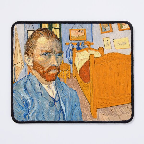 Item preview, The self-portrait of Vincent van Gogh in front of the Bedroom in Arles - digital recreation designed and sold by NickoPrints.