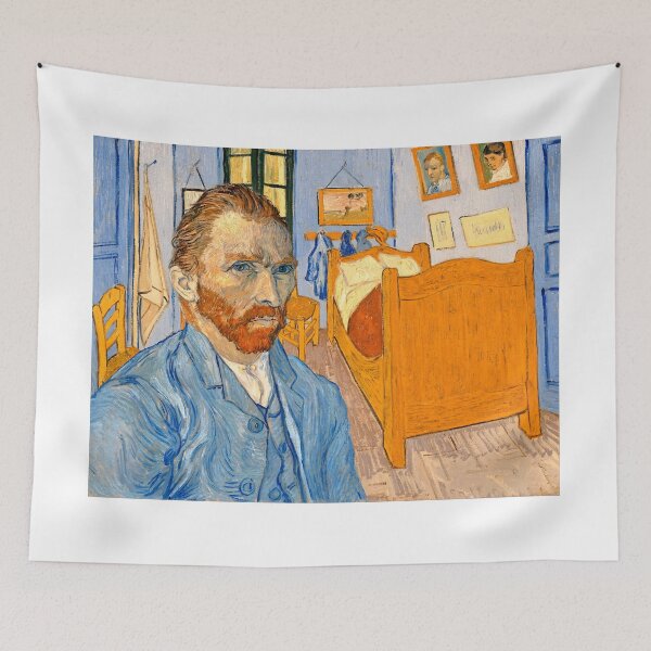 Item preview, The self-portrait of Vincent van Gogh in front of the Bedroom in Arles - digital recreation designed and sold by NickoPrints.