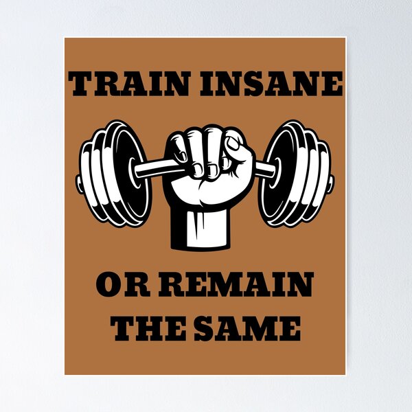 Item preview, Train Insane Or Remain The Same Dumbbell designed and sold by Pawn Shop JB.
