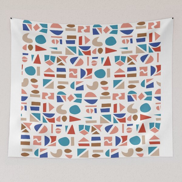 Item preview, Geometric shapes in 1950 mid century modern style pattern designed and sold by RetroForHome.