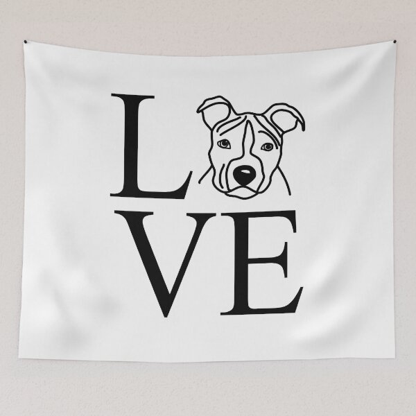 Item preview, love love american staffordshire terrier designed and sold by dog-shirt.