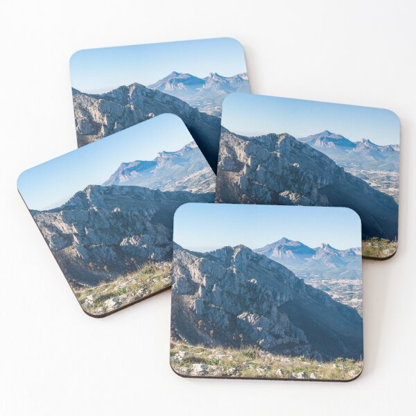 Item preview, Panorama of a blue mountain landscape in Spain designed and sold by Adriana Mueller.