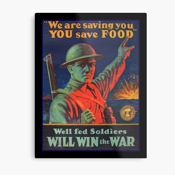 Save Food for Soldiers WW1 Metal Print