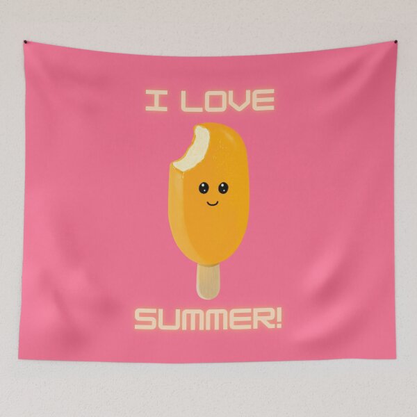 Item preview, I Love Summer! ice lolly, pink.  designed and sold by Bumpulous.