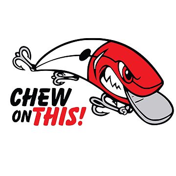 Buy Chew on This Fishing Plug Decal, Fishing Lure Decal Online in India 