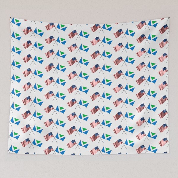 Item preview, 4th of July International Vegan Flag and USA Flag crossed designed and sold by milibadic.