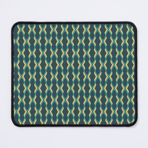 Item preview, Geometric design with blue wavy lines and yellow X shapes on a dark blue background designed and sold by JohnyDas.