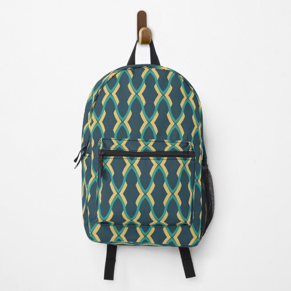 Item preview, Geometric design with blue wavy lines and yellow X shapes on a dark blue background designed and sold by JohnyDas.