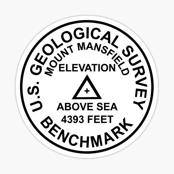 Vista previa del artículo con la obra «Punto de referencia de estilo USGS de Mount Mansfield, Vermont», diseñado y vendido por topou.