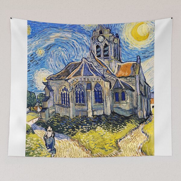 Item preview, The Church at Auvers on a Starry Night - digital recreation designed and sold by NickoPrints.