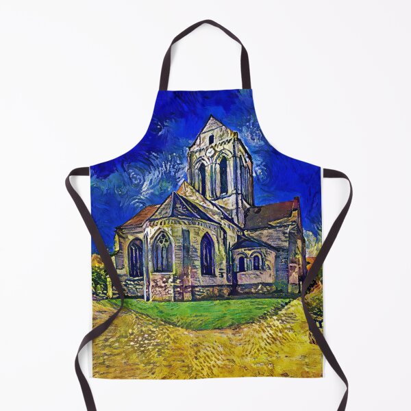 Item preview, Eglise Notre-Dame-de-l'Assomption d'Auvers-sur-Oise - digital painting in the style of van Gogh designed and sold by NickoPrints.