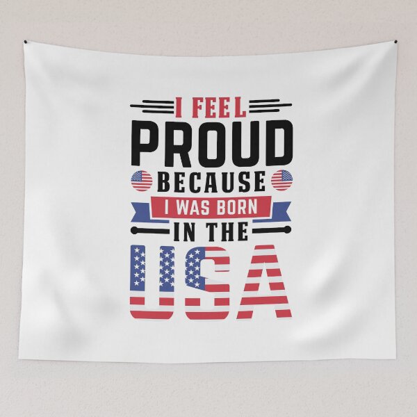 Item preview, I feel proud because i was born in the usa, america, american flag, gift, t-shirt, cup,mug designed and sold by Elshan Ilyasov.