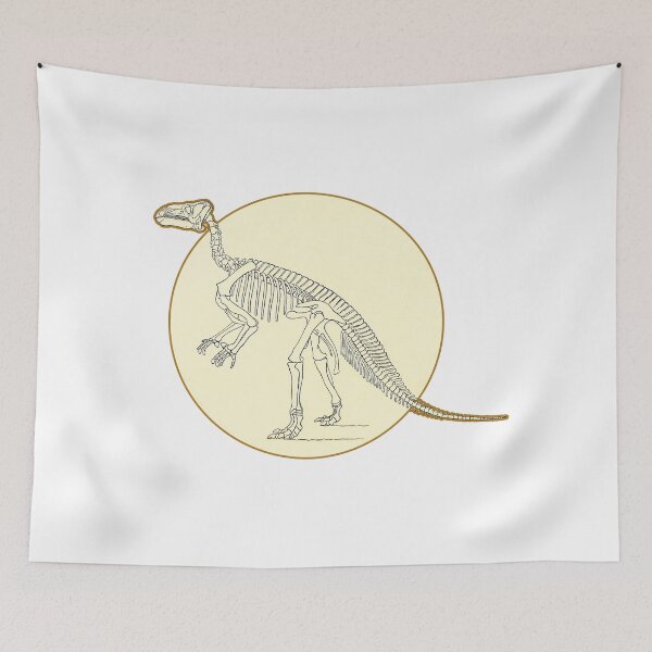 Item preview, Iguanodon Dinosaur Skeleton - Cool Yellow Dino designed and sold by AlanPhotoArt.