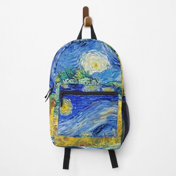 Item preview, Wheat Field with Cypresses under a Starry Night - cool colors digital recreation designed and sold by NickoPrints.