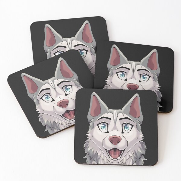 Item preview, Shocked Surprised Expression Gray Husky Dog designed and sold by Bamsdrawz.