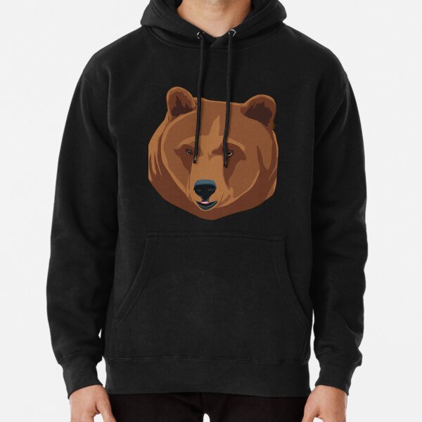 Brown Bear Logo Pullover Hoodie