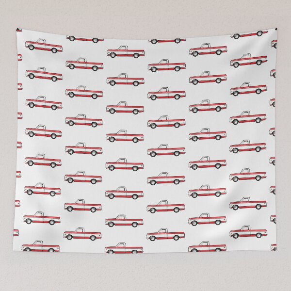 Item preview, Red & White 60s C Truck designed and sold by MandyCarsArts.