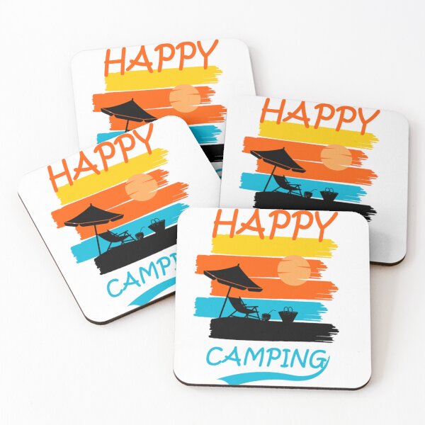 Item preview, Happy Camping Shirt Funny Cute -Tee Short  designed and sold by tasmin-shop.