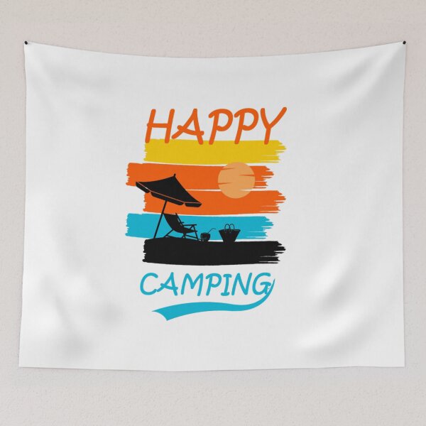 Item preview, Happy Camping Shirt Funny Cute -Tee Short  designed and sold by tasmin-shop.