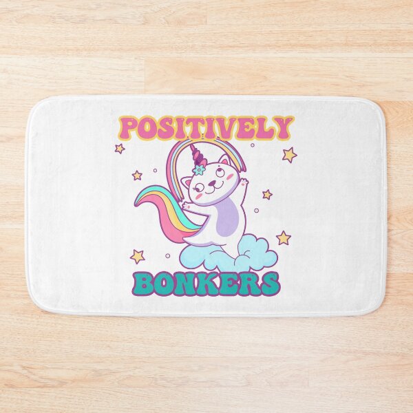 Item preview, Go Positively BONKERS – FUNNY Cat – unikitty CUTE rainbow kitty – Lost my mind – GONE CrAzy – virial meme designed and sold by originalsusie.