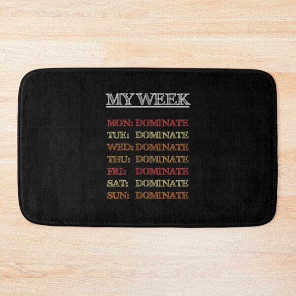Item preview, My Week Schedule - Dominate Daily Motivation (Black) designed and sold by hiunlimit.