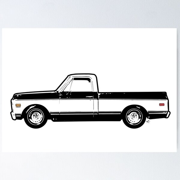 Item preview, Black & White 60s C Truck designed and sold by MandyCarsArts.
