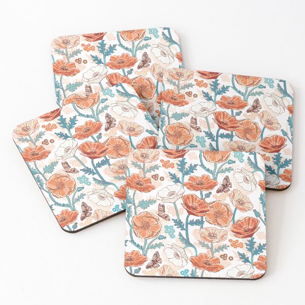 Item preview, Red and Blue Poppy Print designed and sold by TigaTiga.
