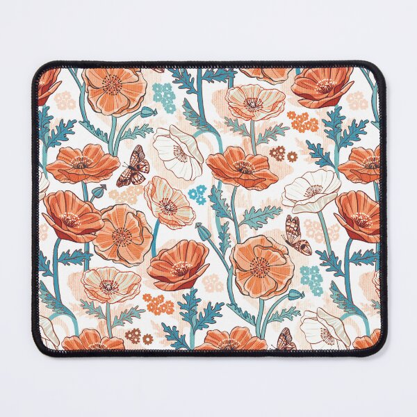 Item preview, Red and Blue Poppy Print designed and sold by TigaTiga.