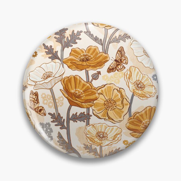 Item preview, Rustic Mustard Poppy Print designed and sold by TigaTiga.