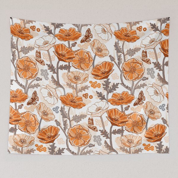 Artikelvorschau, Rustikaler Orange Mohn Druck entworfen und verkauft von TigaTiga.