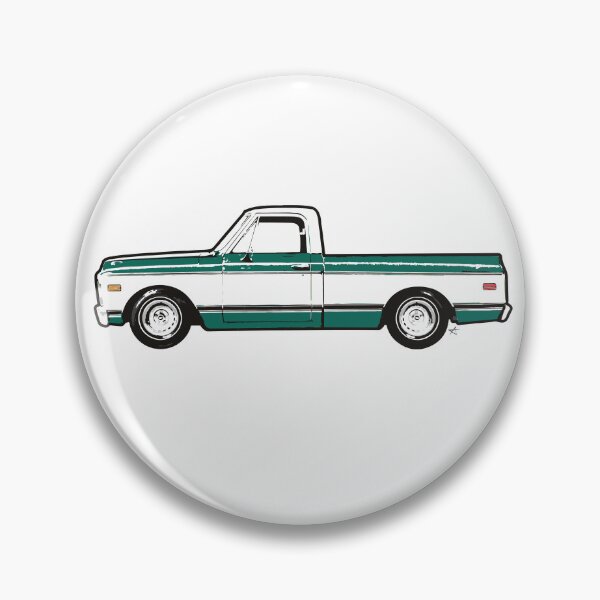 Item preview, Turquoise & White 60s C Truck designed and sold by MandyCarsArts.