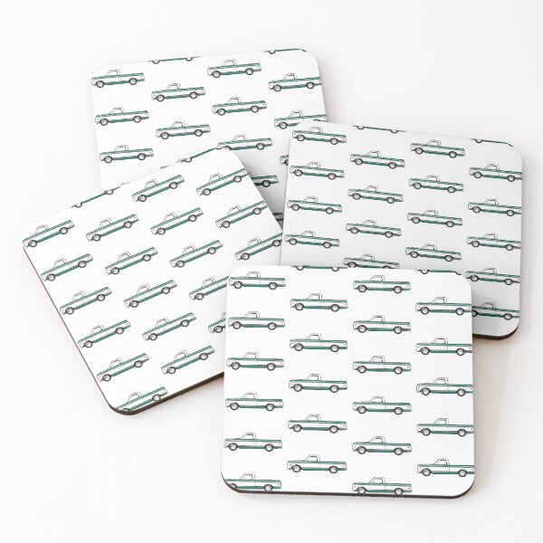 Item preview, Turquoise & White 60s C Truck designed and sold by MandyCarsArts.