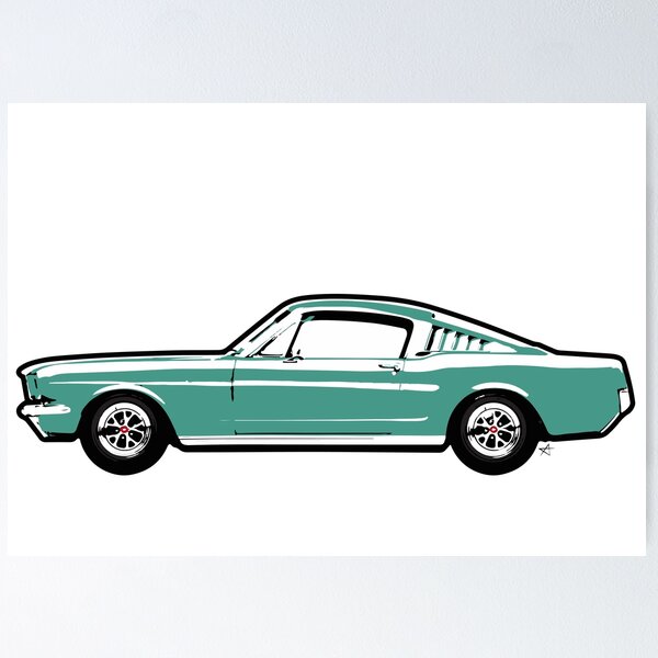 Item preview, Blue 60s FM Fastback designed and sold by MandyCarsArts.