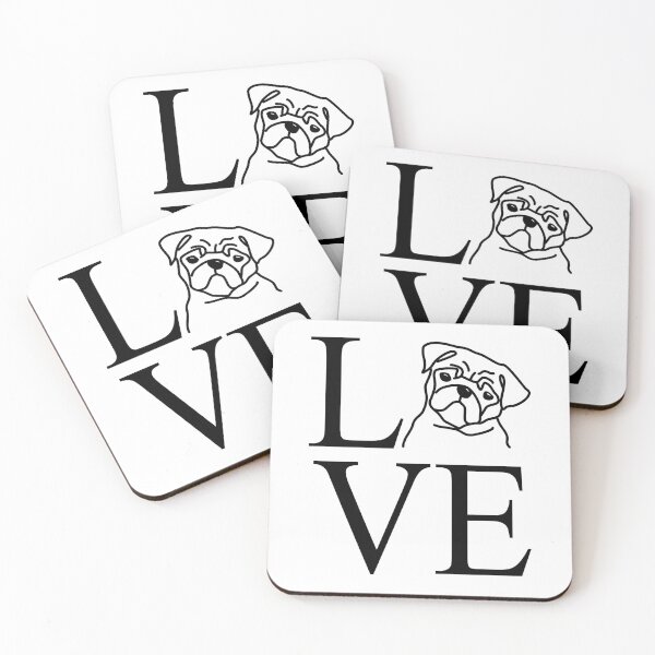 Item preview, love dear pug, pug designed and sold by dog-shirt.