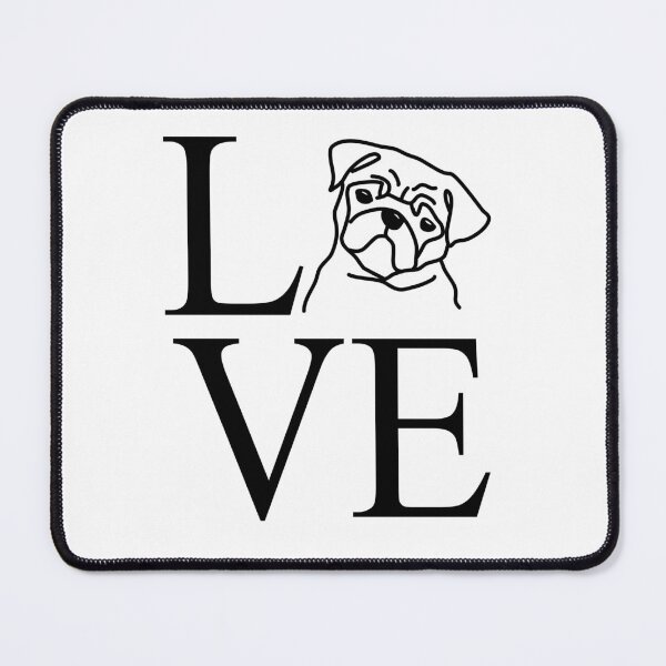 Item preview, love dear pug, pug designed and sold by dog-shirt.