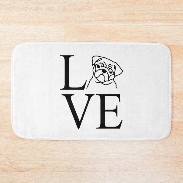 Item preview, love dear pug, pug designed and sold by dog-shirt.