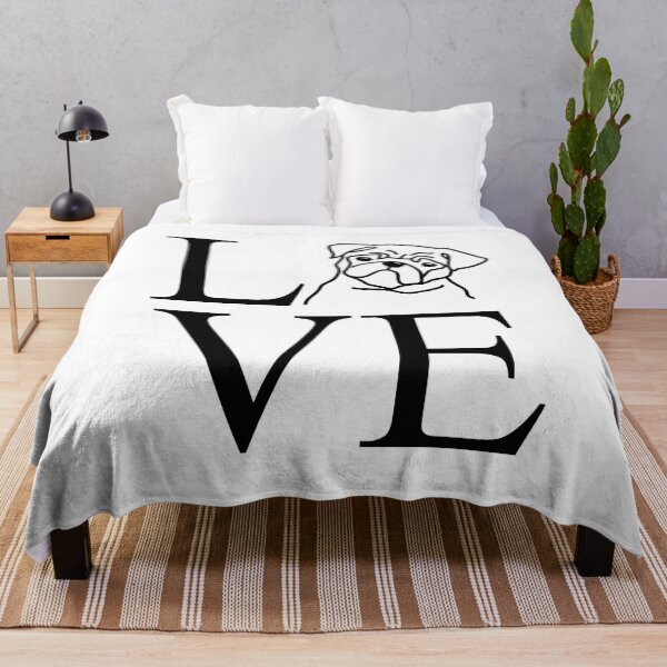 Item preview, love dear pug, pug designed and sold by dog-shirt.