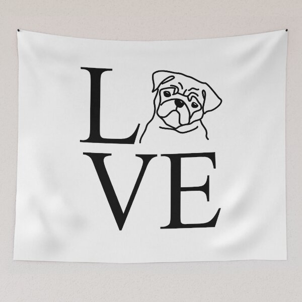 Item preview, love dear pug, pug designed and sold by dog-shirt.