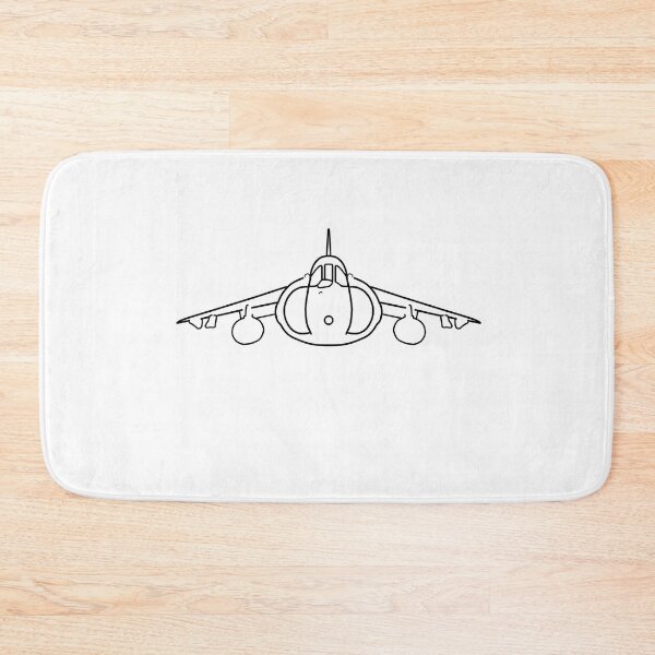 Item preview, Hawker Harrier classic British jump jet aircraft black minimal outline designed and sold by soitwouldseem.