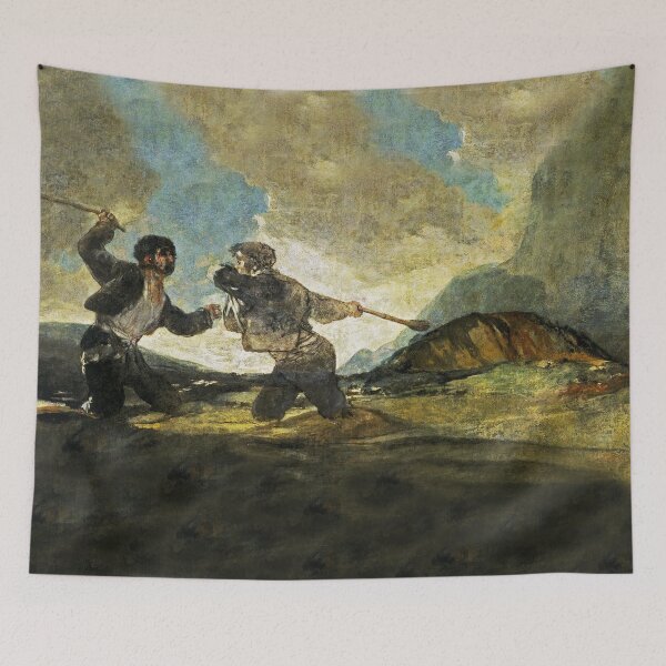 Item preview,  The Cudgel Fight Duelo a garrotazos - Francisco de Goya designed and sold by Vintage Designs +.