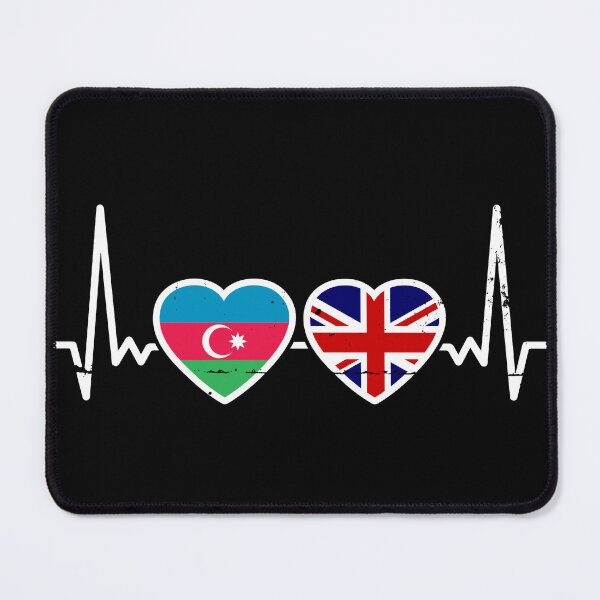 Item preview, Azerbaijan Great Britain Flag Azerbaijani British Heart designed and sold by max-it-out.
