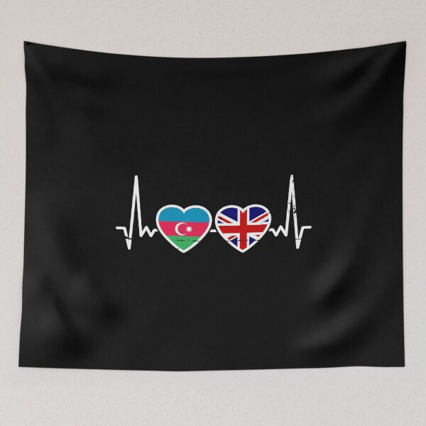 Item preview, Azerbaijan Great Britain Flag Azerbaijani British Heart designed and sold by max-it-out.
