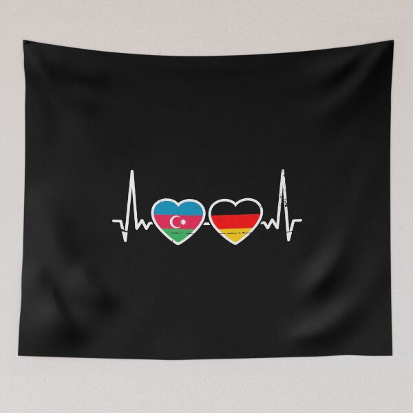 Item preview, Azerbaijan Germany Flag Azerbaijani German Heart designed and sold by max-it-out.