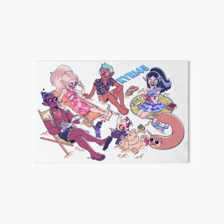 A day at the beach, Raine, Eda, King, Hooty, Lilith, Darius - Summer Edition Art Board Print