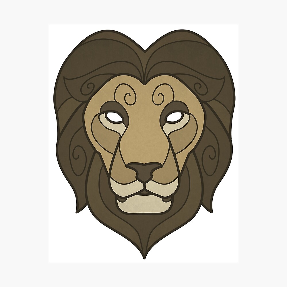 Simple Drawing of lion face | Lion mask | Water colour | Kids art # 5 |  Pleasant Babies - YouTube