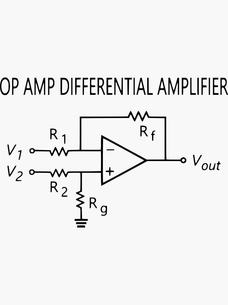 "Op amp differential amplifier" Sticker for Sale by VVAgraphics Redbubble