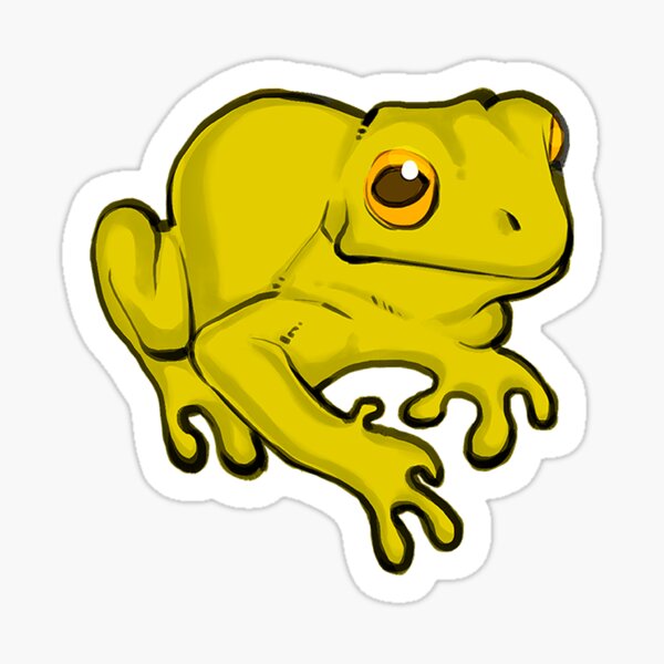 Olive Frog Sticker