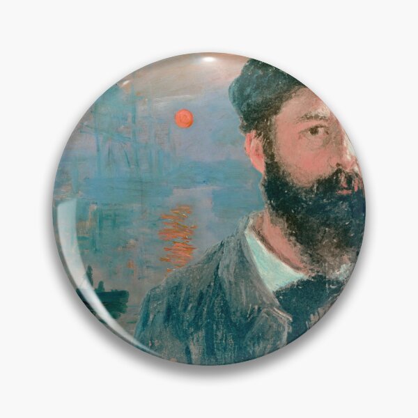 Item preview, Claude Monet Self Portrait with a Beret in front of the Impression, Sunrise - digital recreation designed and sold by NickoPrints.