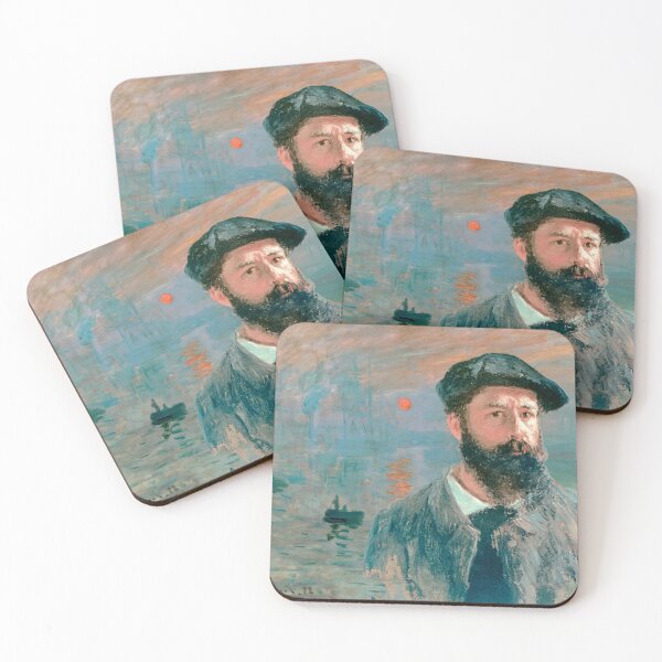 Item preview, Claude Monet Self Portrait with a Beret in front of the Impression, Sunrise - digital recreation designed and sold by NickoPrints.